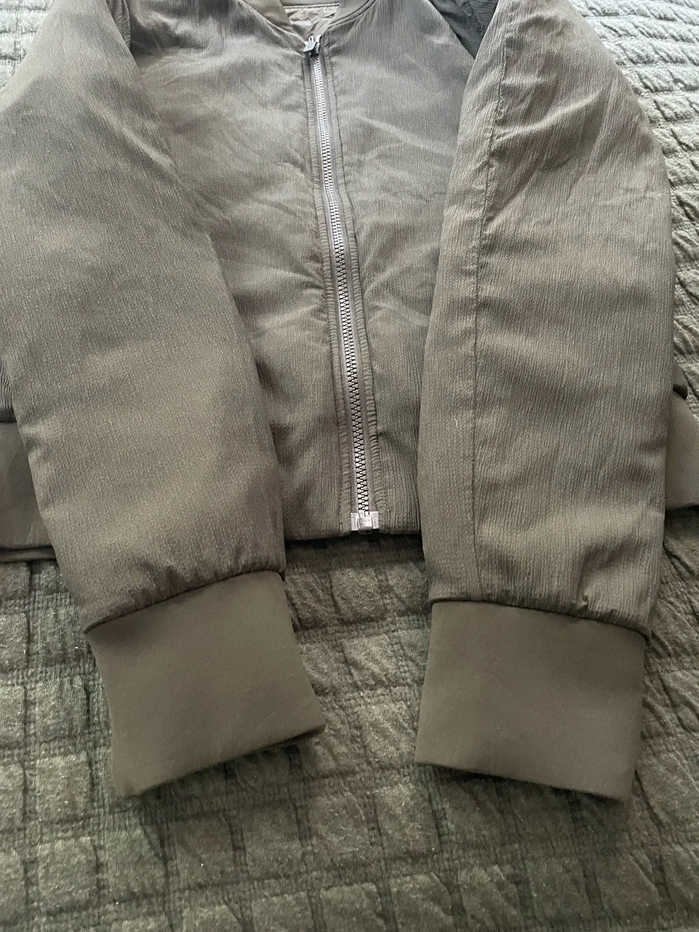 Lululemon Non-stop Olive Green Reversible Bomber Jacket 4